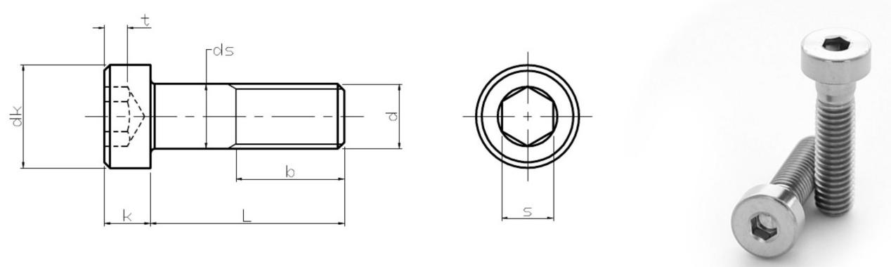 Din 7984 Ổ cắm hình lục giác Nắp đầu mỏng Vít titan