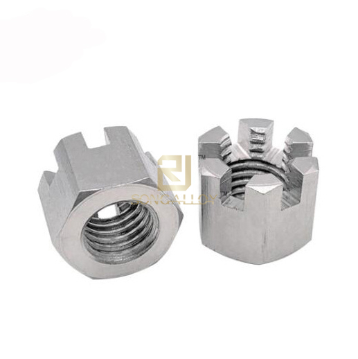 Số liệu DIN 935 Hexagon có rãnh Lâu đài