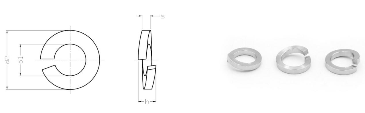 V&ograve;ng đệm kh&oacute;a l&ograve; xo Titan DIN127