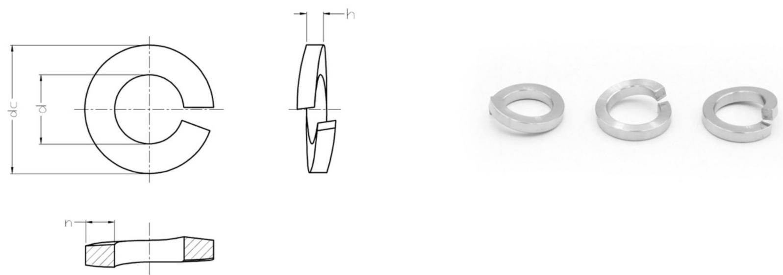 M&aacute;y giặt kh&oacute;a l&ograve; xo th&ocirc;ng thường bằng Titanium