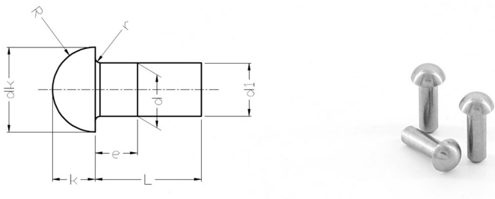 Đinh t&aacute;n Titan đầu tr&ograve;n DIN660