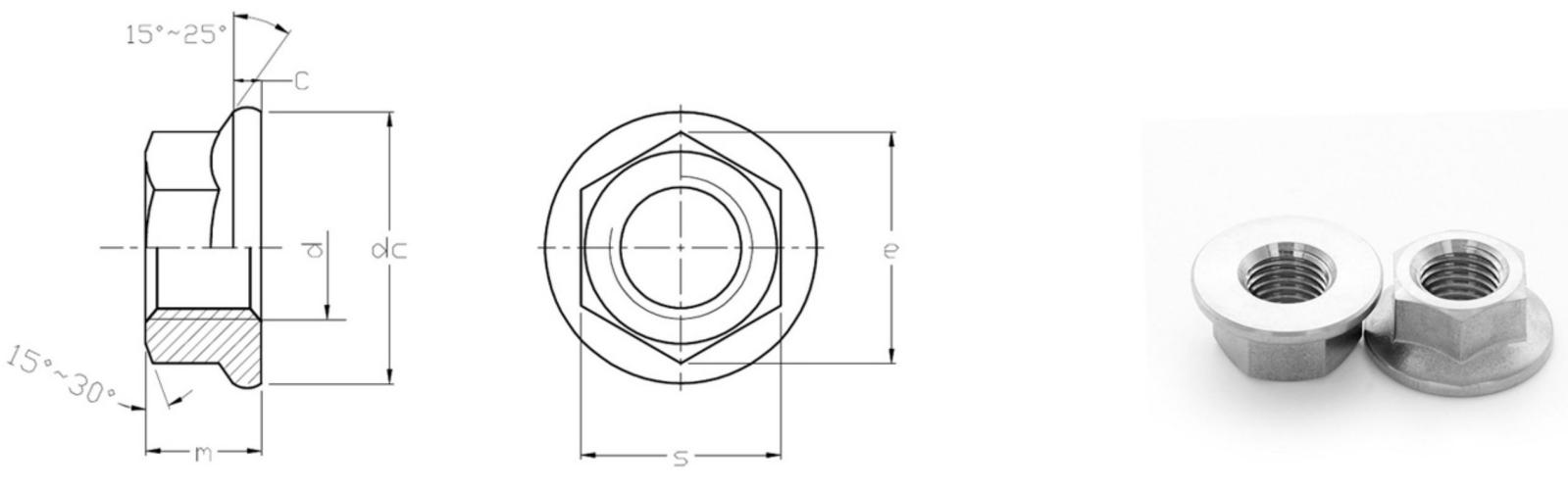 ISO 4161 Đai ốc mặt bích lục giác