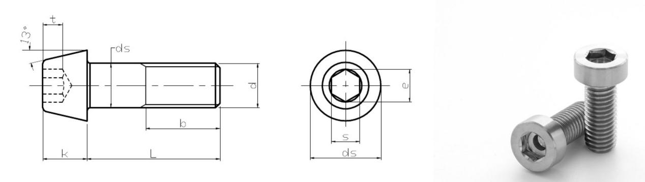 Hexagon ổ cắm đầu nắp đầu vít với hốc phi công
