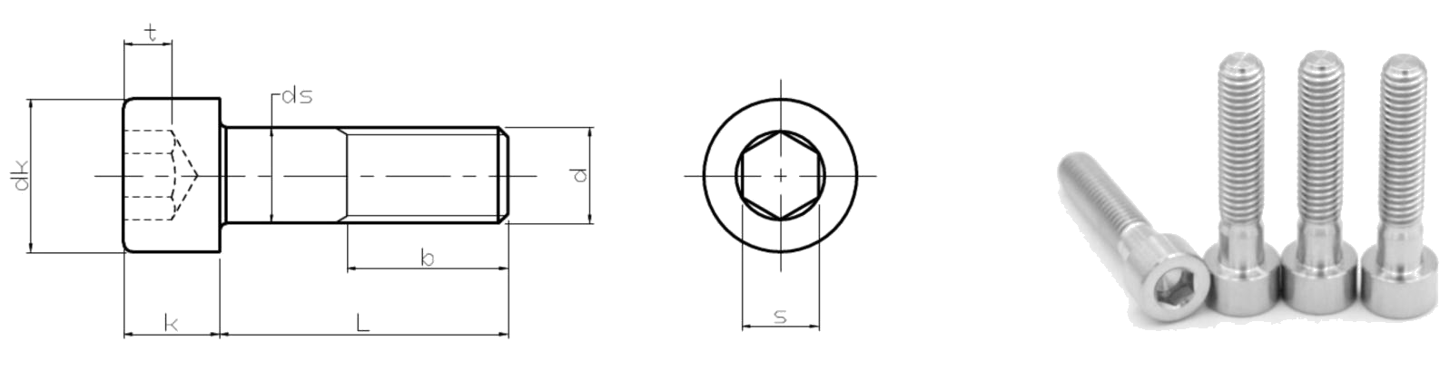 Ốc v&iacute;t đầu ổ cắm h&igrave;nh lục gi&aacute;c