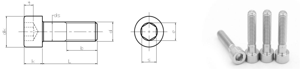 Vít nắp đầu ổ cắm hình lục giác